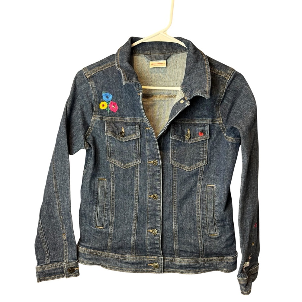 Hanna Andersson Jean Jacket Unicorn Embroidery 14-16